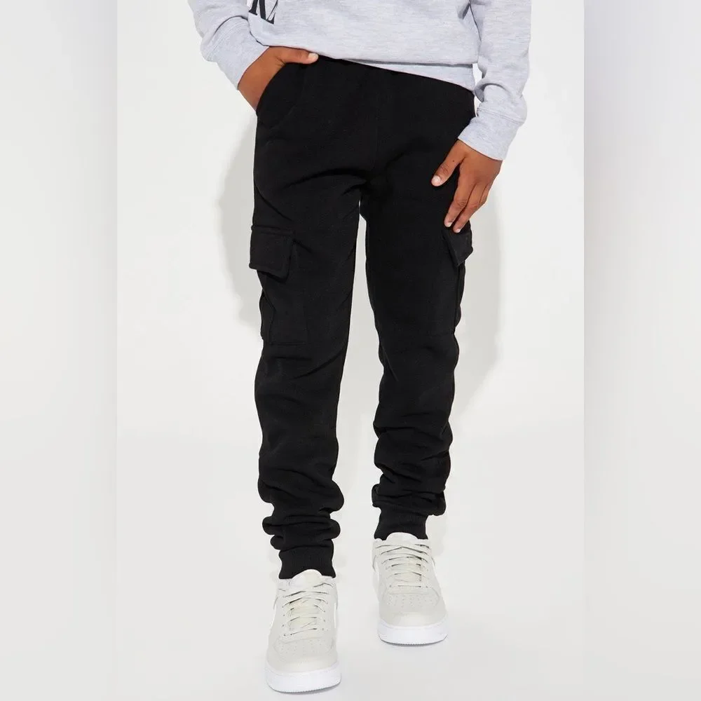 New Seven Souls Boy's Zip Pocket Drawstring Jogger Pants Beige Size 18